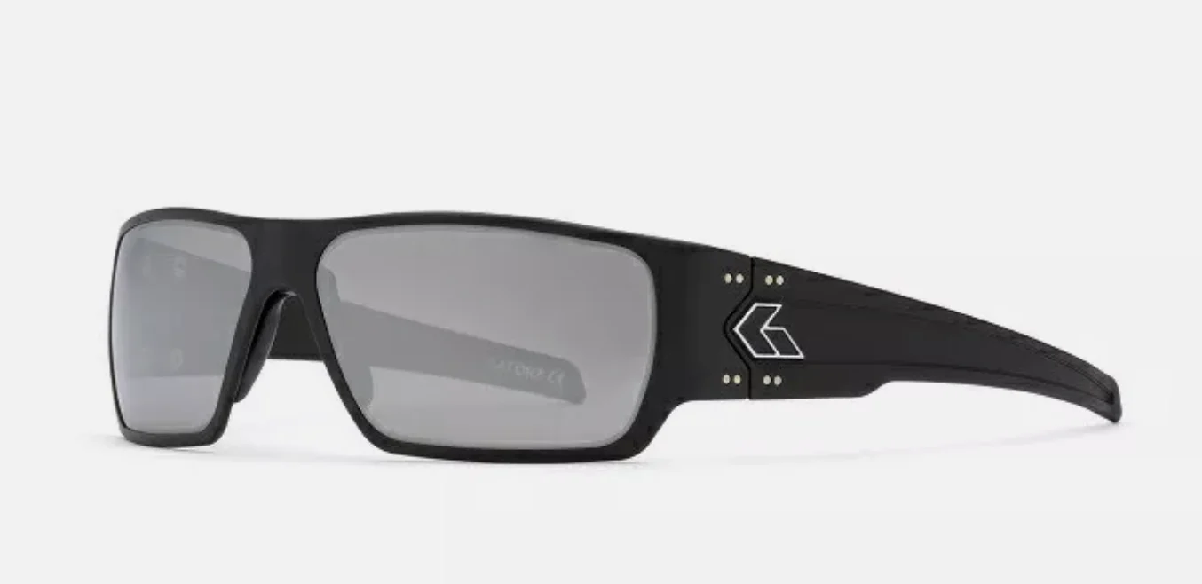 Gatorz Specter Black Silver Logo Polarized Silver Mirror - GZ-08-424