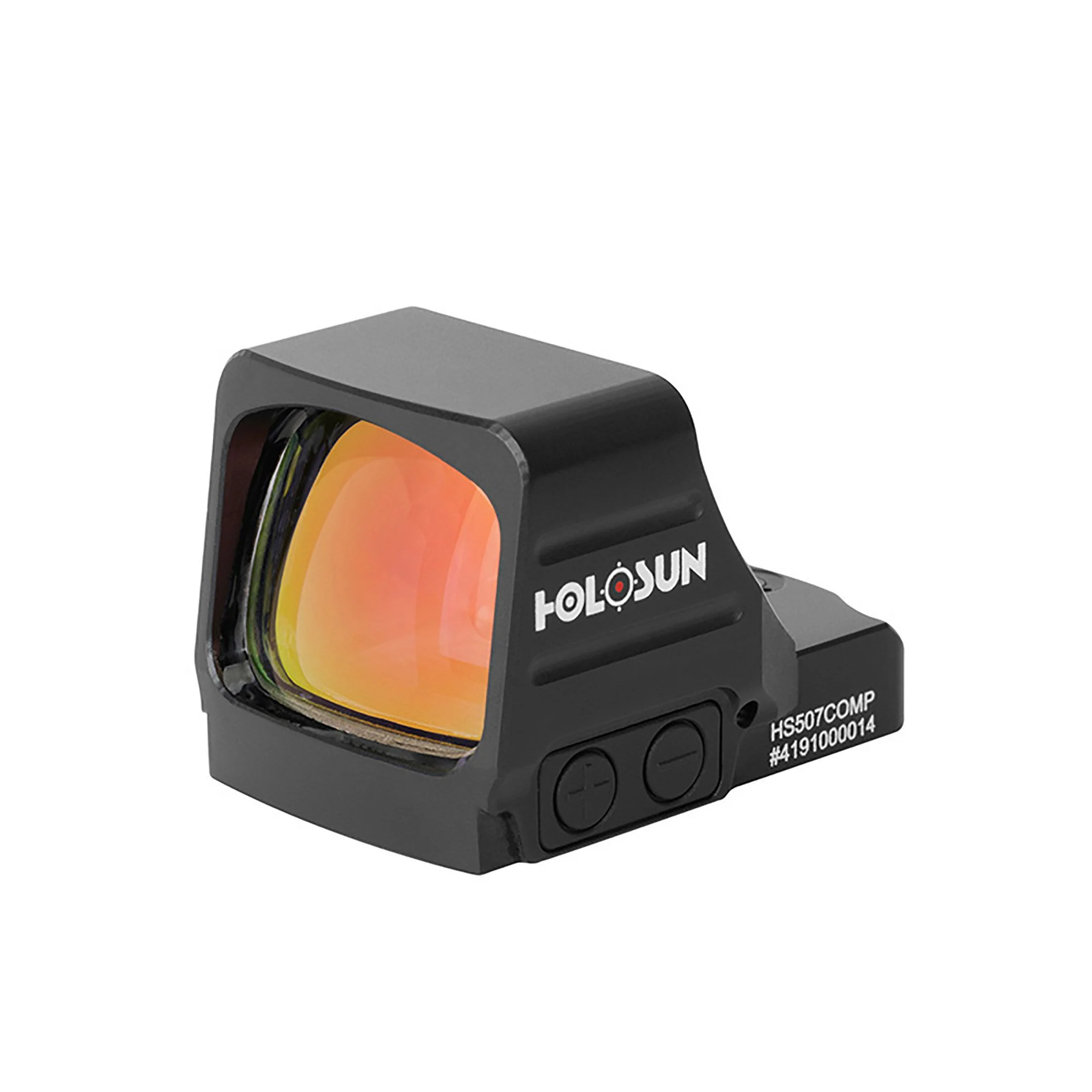 Holosun HS507COMP Open Reflex Optical Sight, 2 MOA Dot, Gold CRS Competition Reticle, Black - HS507COMP-GD