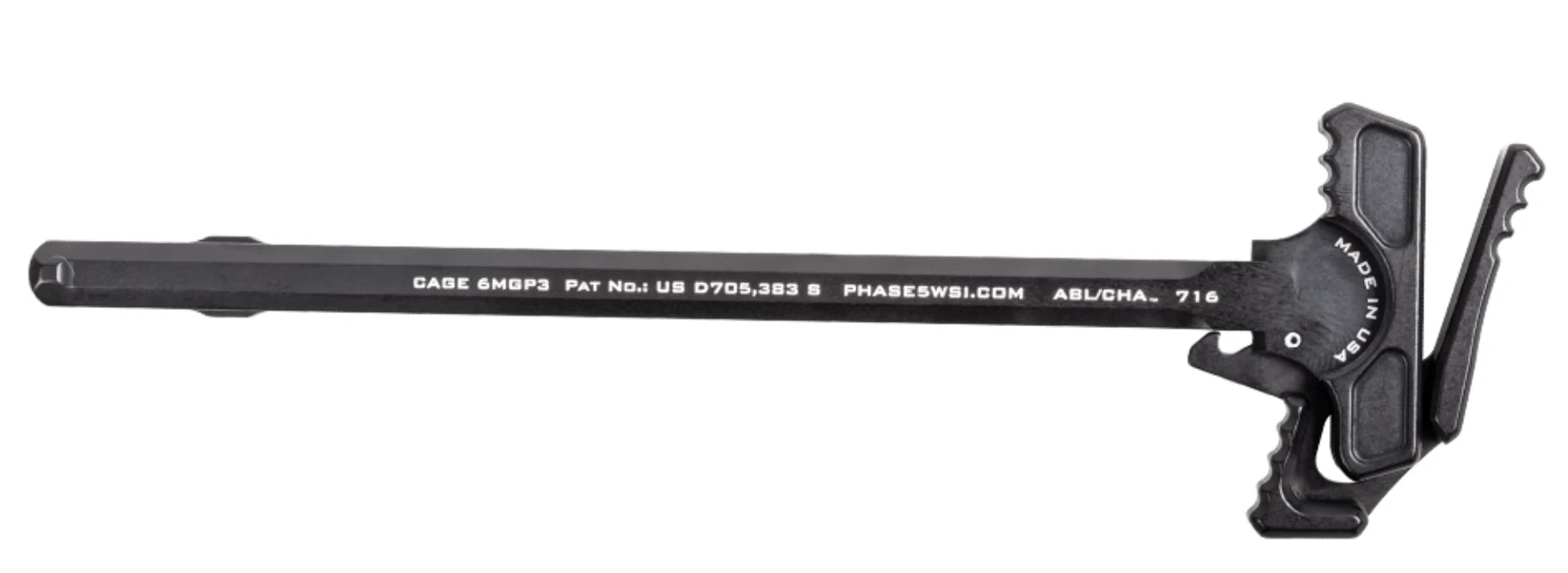 Phase 5 716 Ambi Battle Latch Charging Handle Assembly - Black - ABL/CHA716