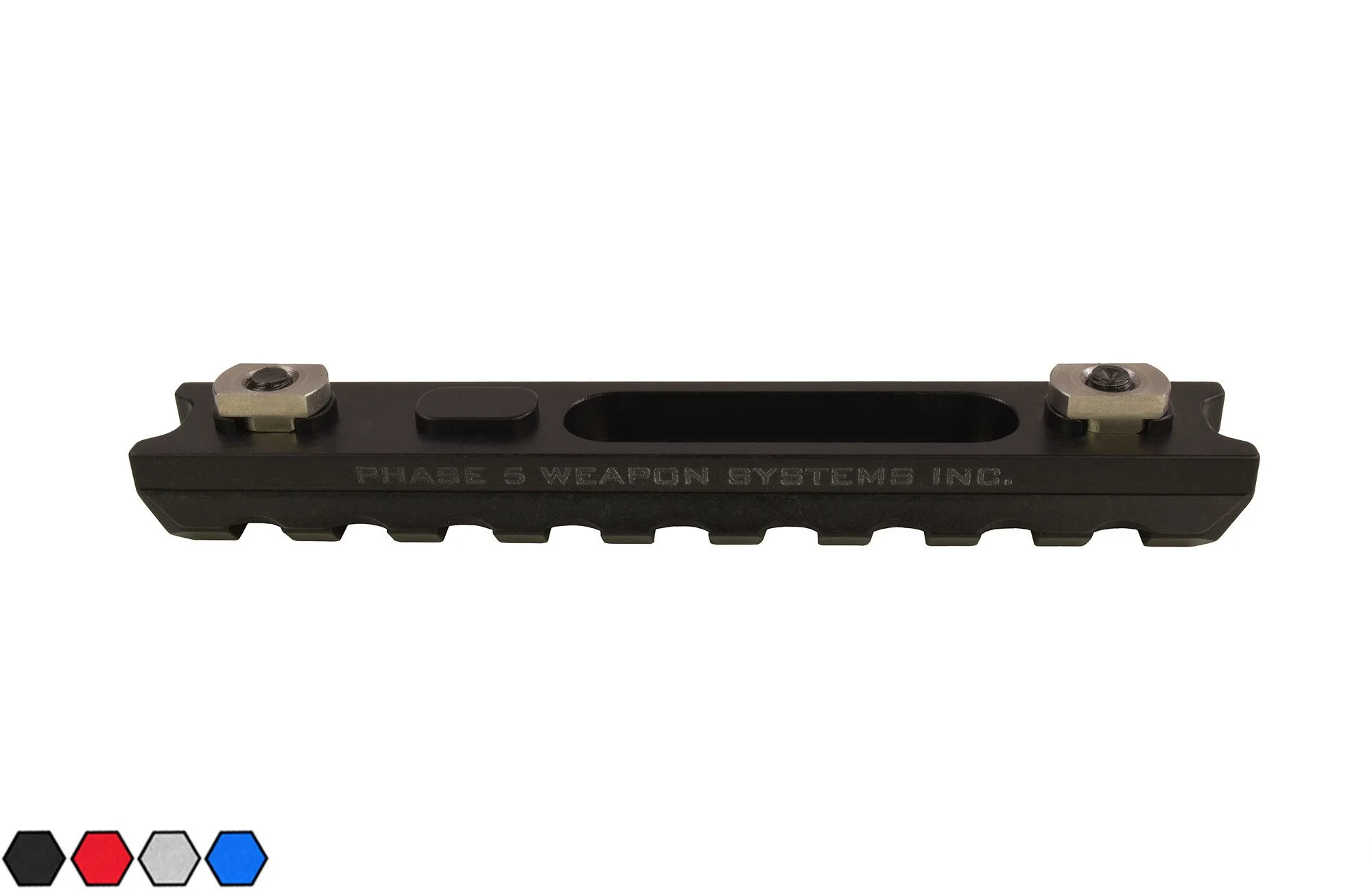 Phase 5 M-LOK 9-Slot Picatinny Rail Section - Black - MLOKPIC9-BLK