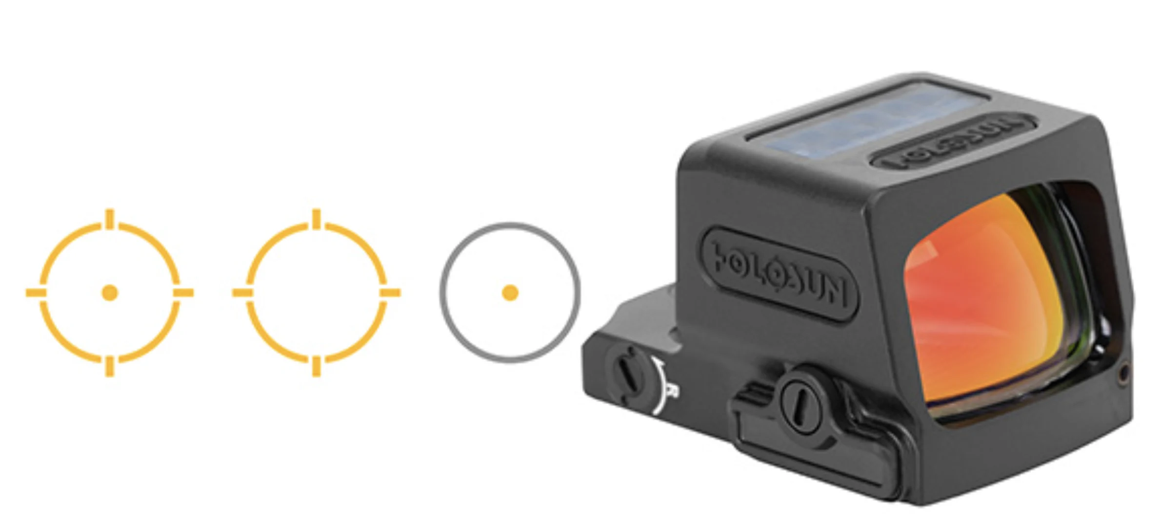 Holosun EPS MRS Enclosed Pistol Sight - Multiple Reticle - Gold Reticle - EPS-GD-MRS