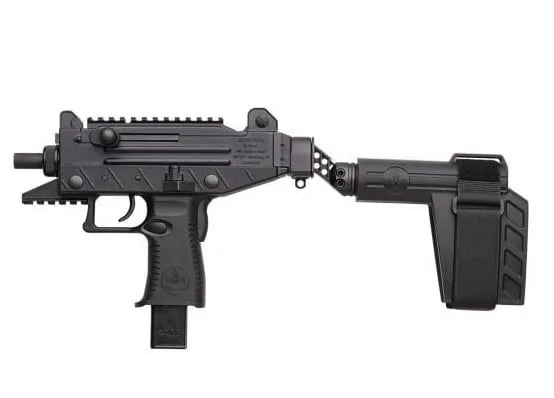 IWI UZI PRO Pistol - 9mm Luger 4.5" Barrel 2-25RD Adj Sightwith Side Folding Stabilizer Brace - UPP9SB-T