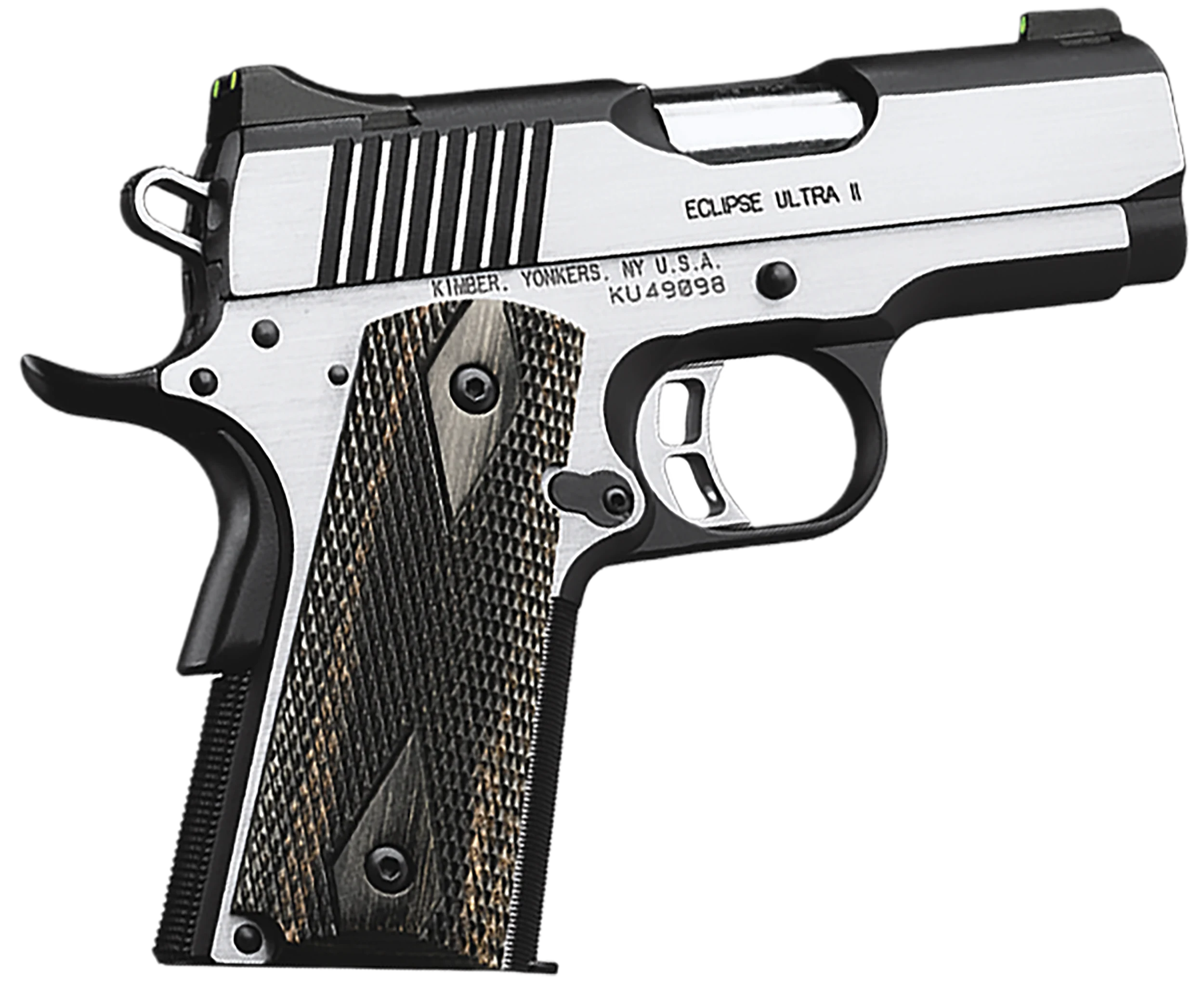 Kimber 3200042 Eclipse Ultra II Pistol - .45 ACP, 3 in Barrel, Brush Polished Frame/Slide, 7 Rd