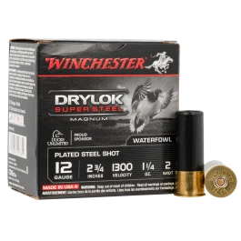 Winchester Drylok Super Steel 12 Gauge 2.75 1 1/4 oz 2 Shot XSM122