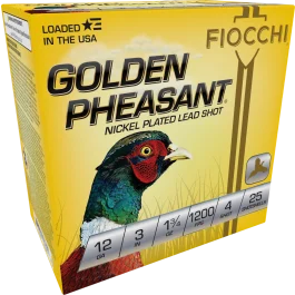 Fiocchi Golden Pheasant 12 Gauge 3 1 3/4 oz 4 Shot 123GP4