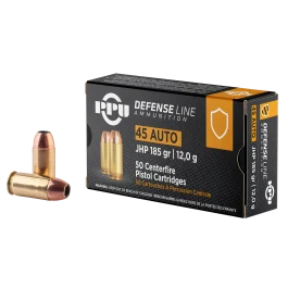 Ppu Defense 45 ACP 185 Grain JHP PPD45