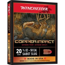 Winchester 20 Gauge 2.75 3/4 oz Sabot Slug 1600 fps Ammo