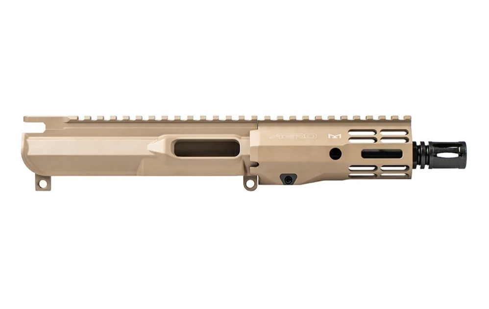 Aero Precision EPC-9 Threaded 5.5" 9mm Complete Upper Receiver w/ ATLAS R-ONE 4.8" Handguard - FDE Cerakote - APAR620718M84