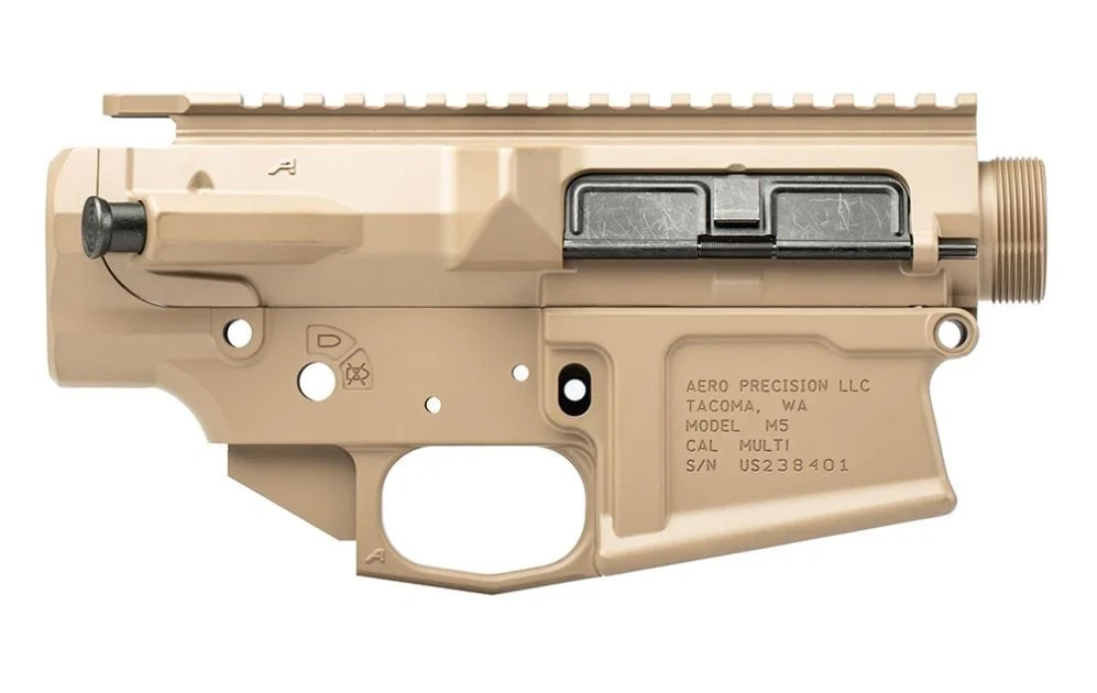 Aero Precision M5 (.308) Threaded Assembled Receiver Set - FDE Cerakote - APCS308160