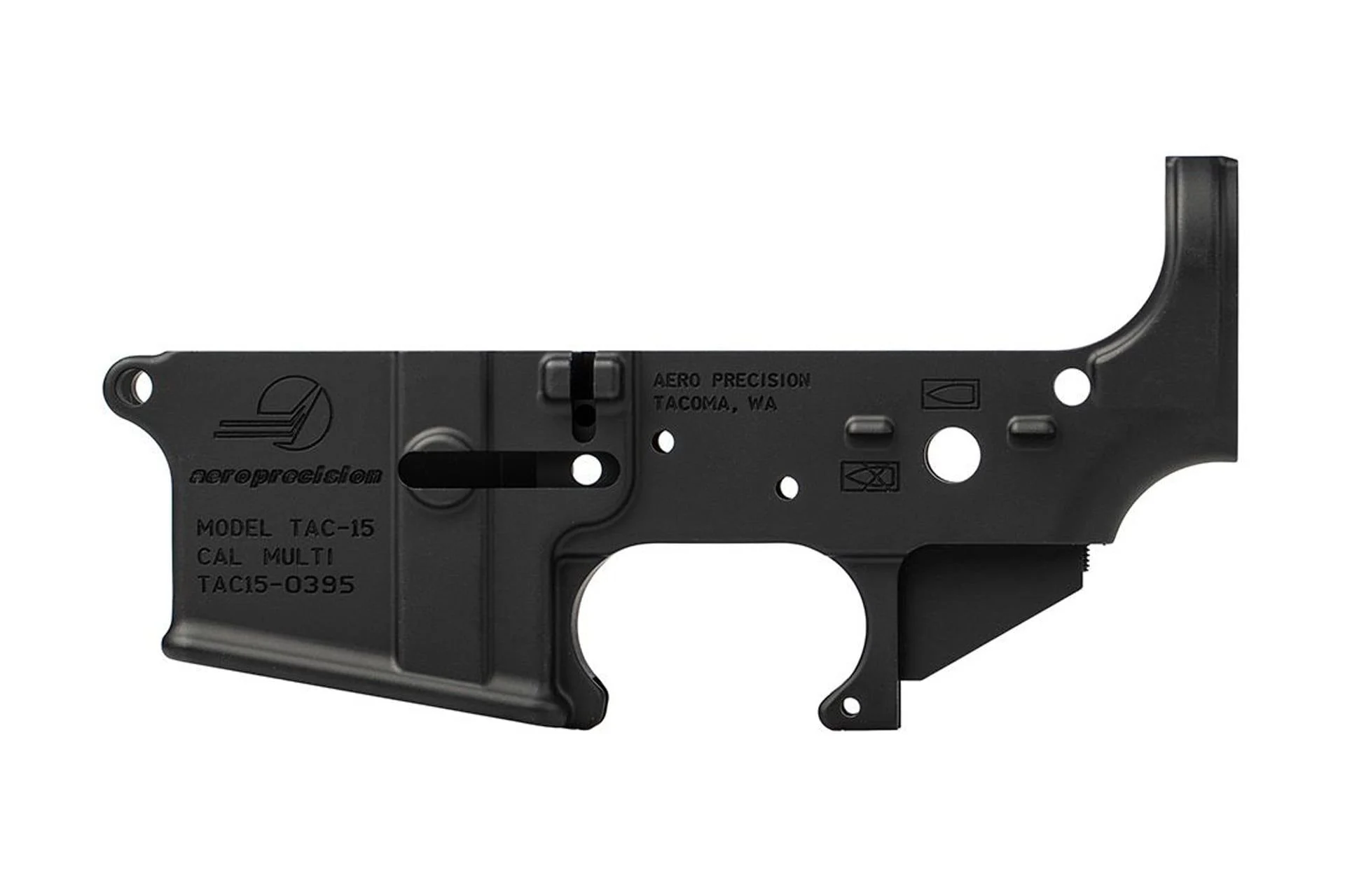 Aero Precision AR-15 Stripped Lower Receiver, Special Edition: Tacoma Heritage - Anodized Black - APAR501107C