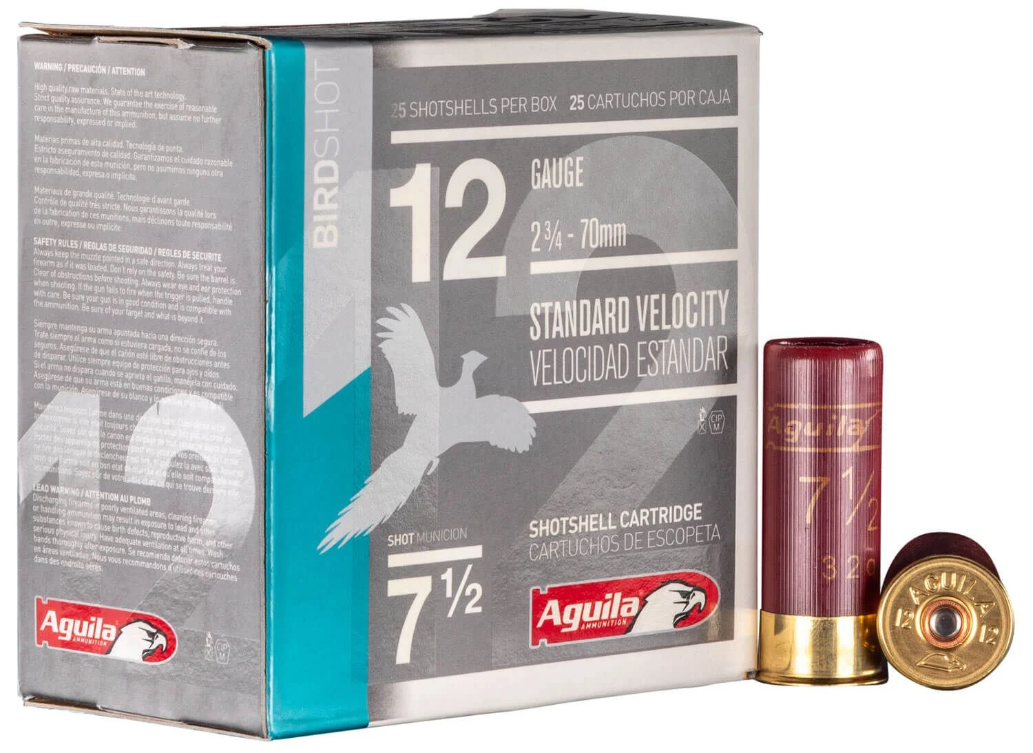 Aguila 1CHB1217 Hunting Standard Velocity 12 Gauge 2.75" 1 1/8 oz 7.5 Shot Shotgun Ammo - 25 Rounds - 116378