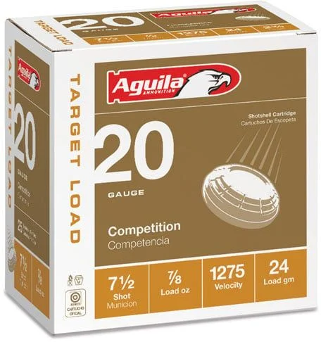 Aguila 1CHB2037 Competition Target 20 Gauge 2.75" 7/8 oz 7.5 Shot Shotgun Ammo - 25 Rounds - 140961