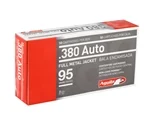 Aguila 380 ACP Auto Ammo 95 Grain Full Metal Jacket - 1E802110