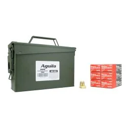 Aguila 9mm 115 Grain FMJ 300 Rounds in Heavy Duty Ammo Can