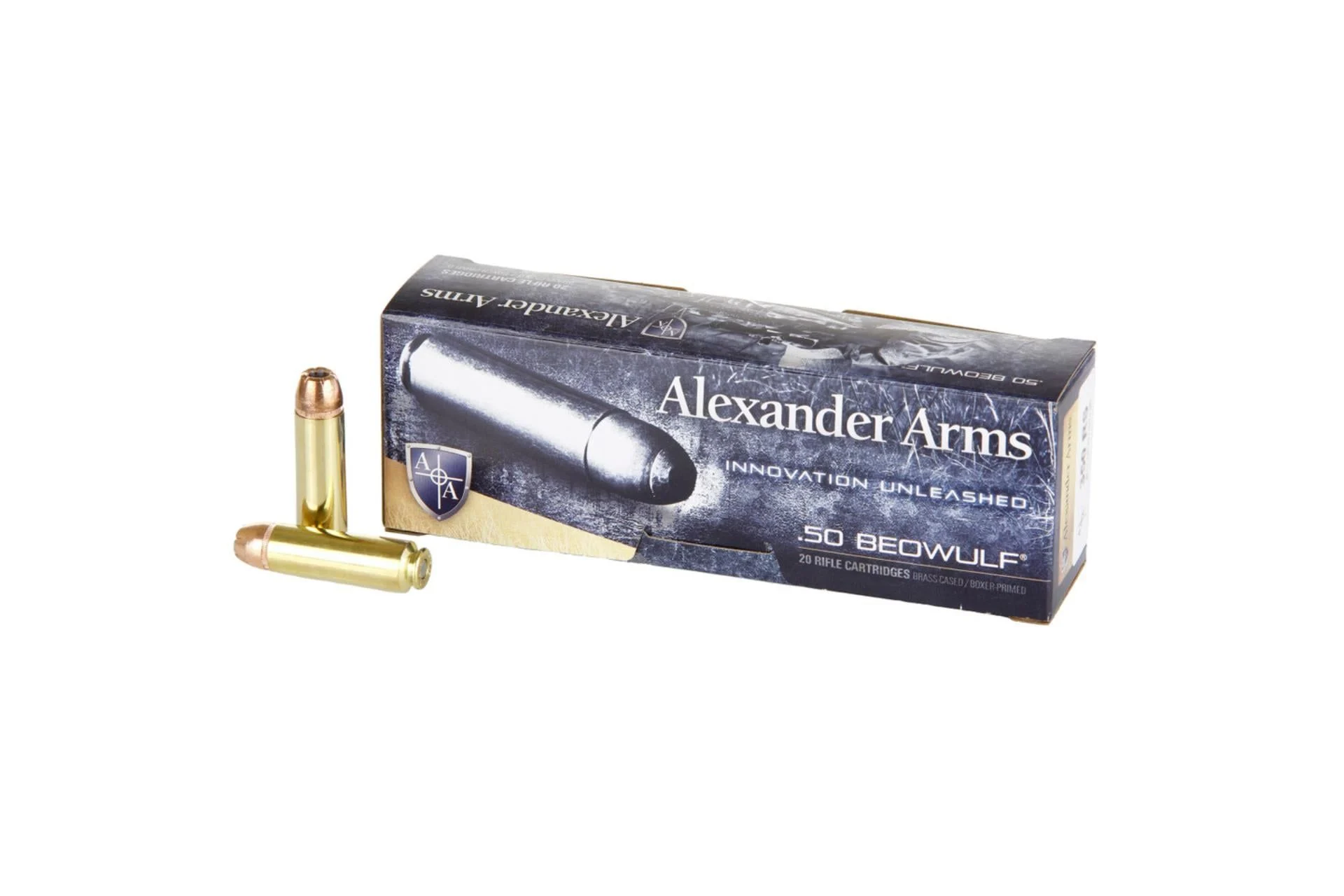 Alexander Arms AB350XTPBOX Rifle Ammo 50 Beowulf 350 gr Hornady XTP Hollow Point Rifle Ammo - 20 Rounds - AB350XTPBOX