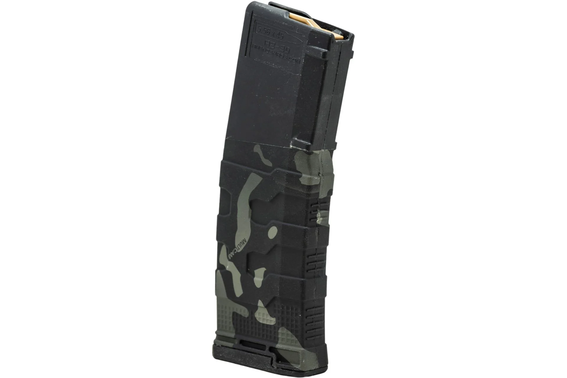 Amend2 AR-15/M4/M16 5.56x45mm NATO/.223 Remington Mod-3 Black Hydro Dipped Multicam Black 30-Round Magazine - 556MOD3MCB30