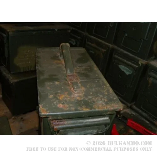 1 Surplus 50 Cal Ammo Can - Green - Rusty Exterior