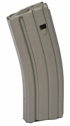 AR15 Magazines with Gray Teflon Finish, Magpul ENHANCED Follower, 30 Round - GRAY