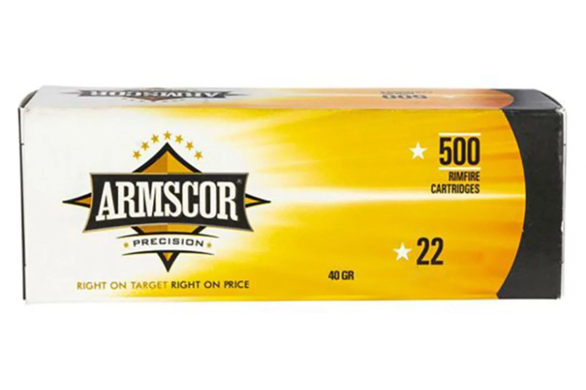 Armscor 50445 Precision Value Pack 22 LR 40 gr High Velocity Solid Point Rimfire Ammo - 500 Rounds - 50445