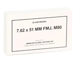 Armscor 7.62x51mm M80 Ammo 147 Grain Full Metal Jacket - 50203