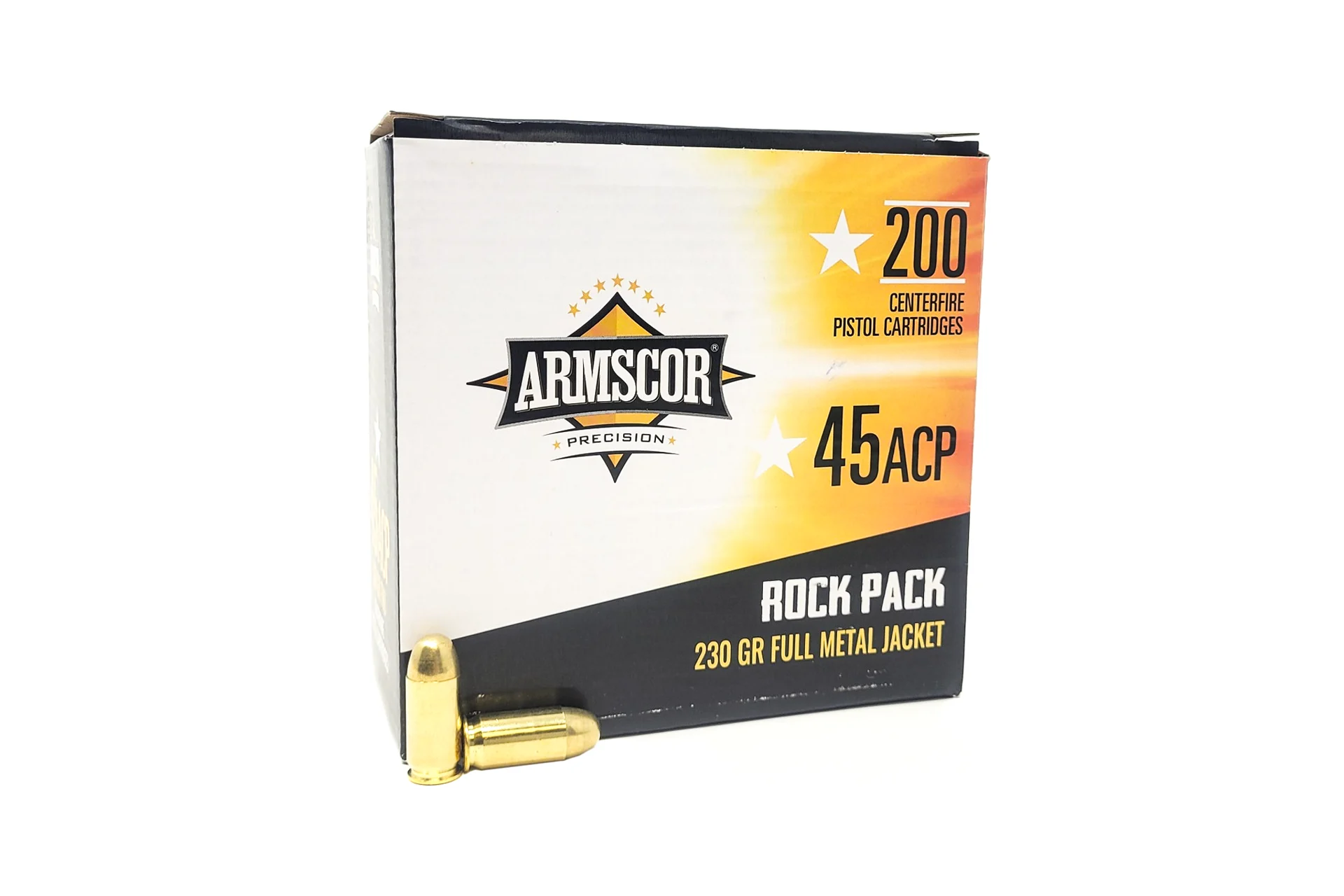 Armscor Precision 45 ACP 230GR FMJ ROCK PACK Handgun Ammo - 200 Rounds - 50093