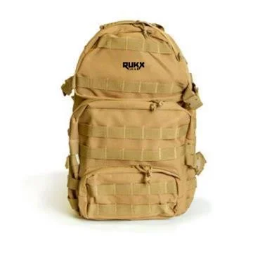 ATI Rukx Gear Tactical 3 Day Backpack, Tan, 600D Polyester