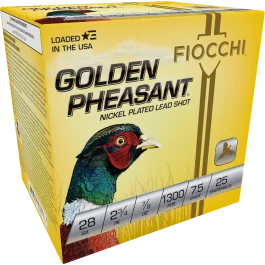 Fiocchi Golden Pheasant 28 Gauge 2.75 7/8 oz 7.5 Shot 28GP75