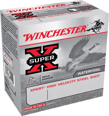 Winchester Xpert High Velocity Steel Shotshells WEX12H3, 12 Gauge, 2-3/4", 1-1/8 oz, 1400 fps, #3 Steel Shotshells Shot, 25 Rds/Bx