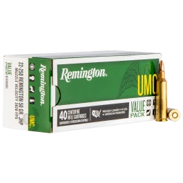 Remington Umc 22-250 Rem 50 Grain Jacket Hollow Point Ammo