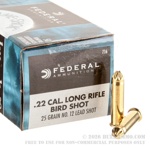 500 Rounds of .22 LR Ammo by Federal Game-Shok - 25gr #12 shot