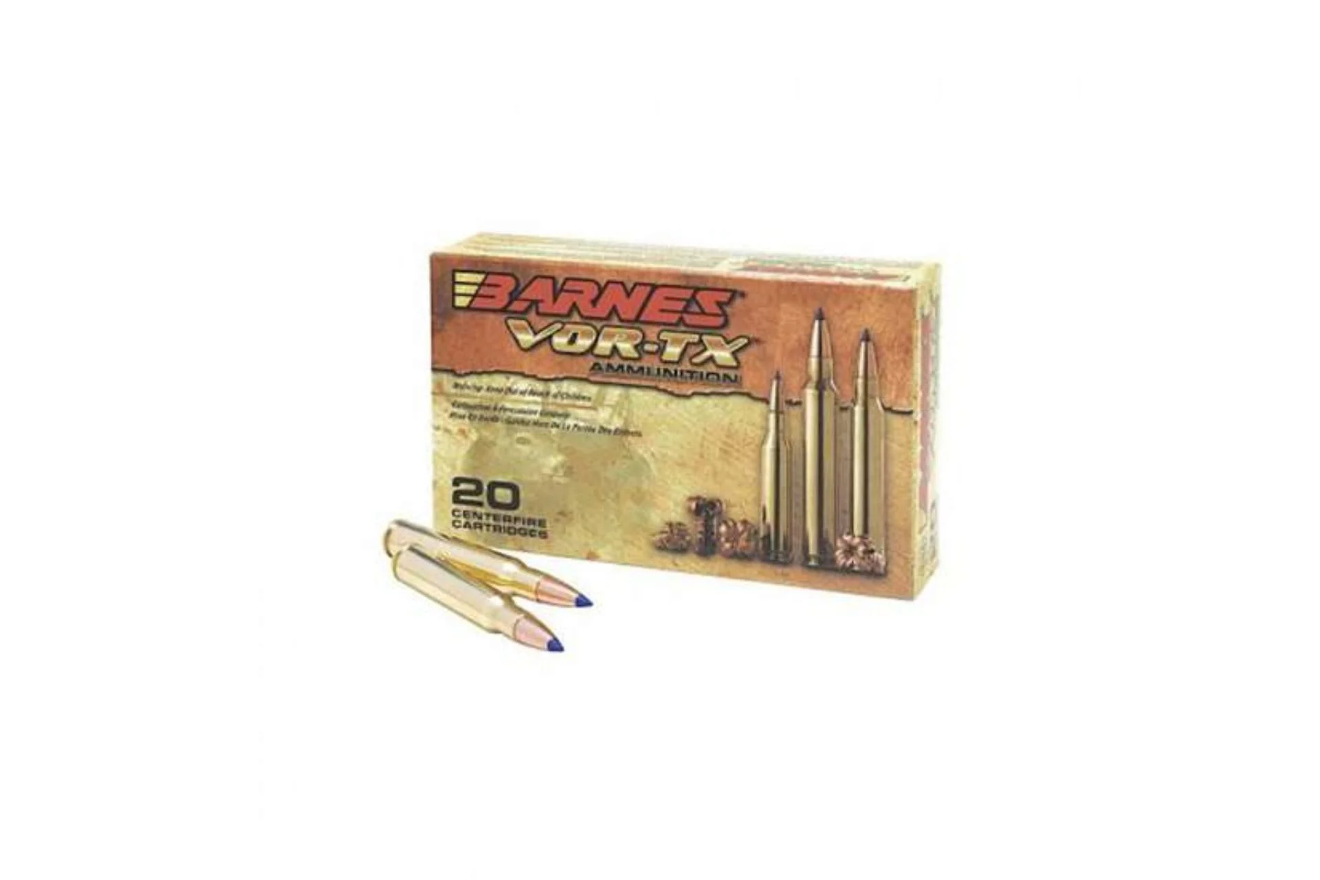Barnes Bullets 30827 VOR-TX 300 Blackout 120 gr TAC-TX Boat-Tail Rifle Ammo - 20 Rounds - 30827