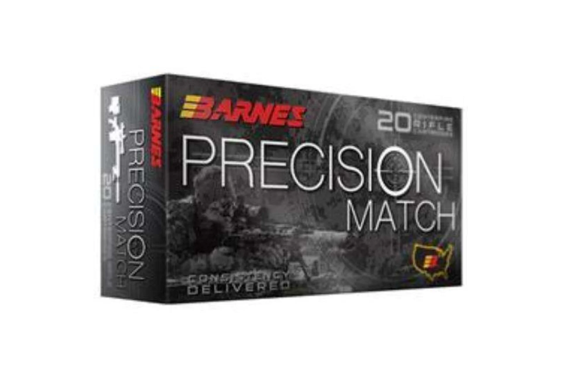 Barnes Bullets 30848 Precision Match 5.56x45mm NATO 85 gr OTM Boat Tail Rifle Ammo - 20 Rounds - 30848