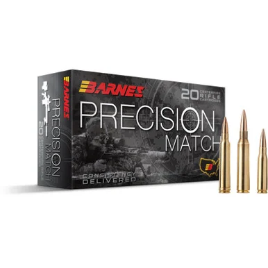 Barnes Precision Match, 6.5 CREEDMOOR, 140 Gr Open Tip Match Boat Tail, 20 Rds