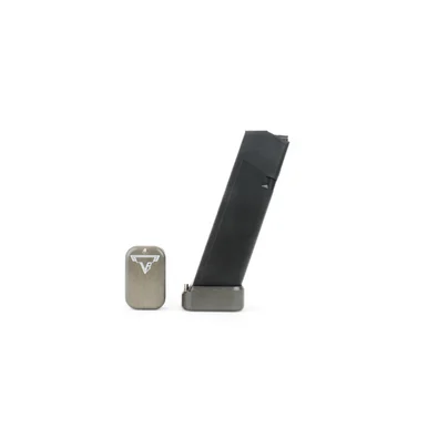Base Pad For Glock 9/40 Full Size Magazines (+3/4, Titanium Gray)