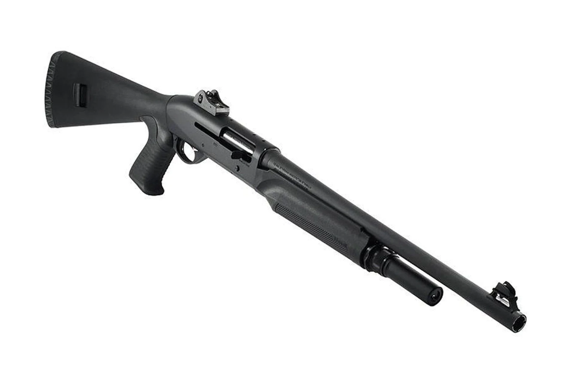 Benelli M2 Tactical 18.5" Black 12 Gauge Shotgun - Blue/Black, 18.5" Barrel, 5+1 Rounds, Synthetic - 11052