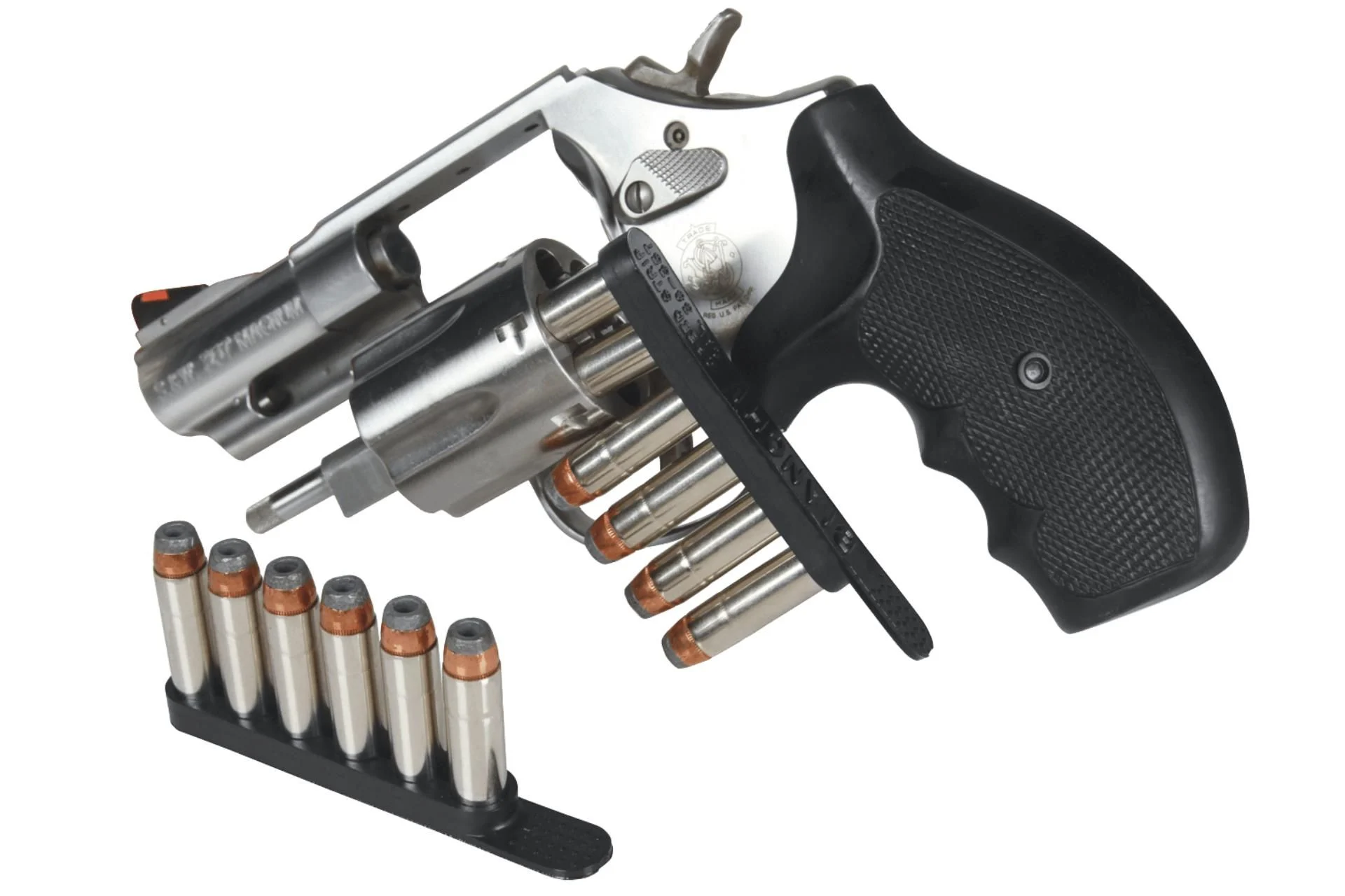 Bianchi 20054 Speed Strip 38/357 Cal Revolver 6rd Black Polymer 2 Per Pack - 20054