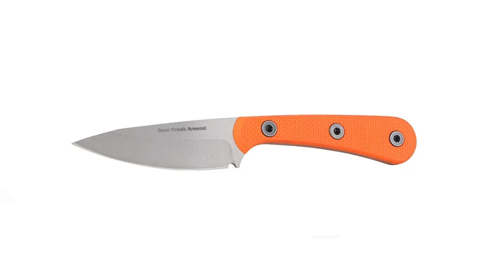 BCA B&T KNIFE | 3" Fixed Blade, 7" Overall | G10 Orange Textured Scales