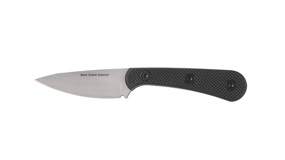 BCA B&T KNIFE | 3" Fixed Blade, 7" Overall | G10 Black Textured Scales