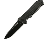Blackhawk Point Man Serrated Edge 3.4” Folding Knife in Stainless Steel with Black Handle