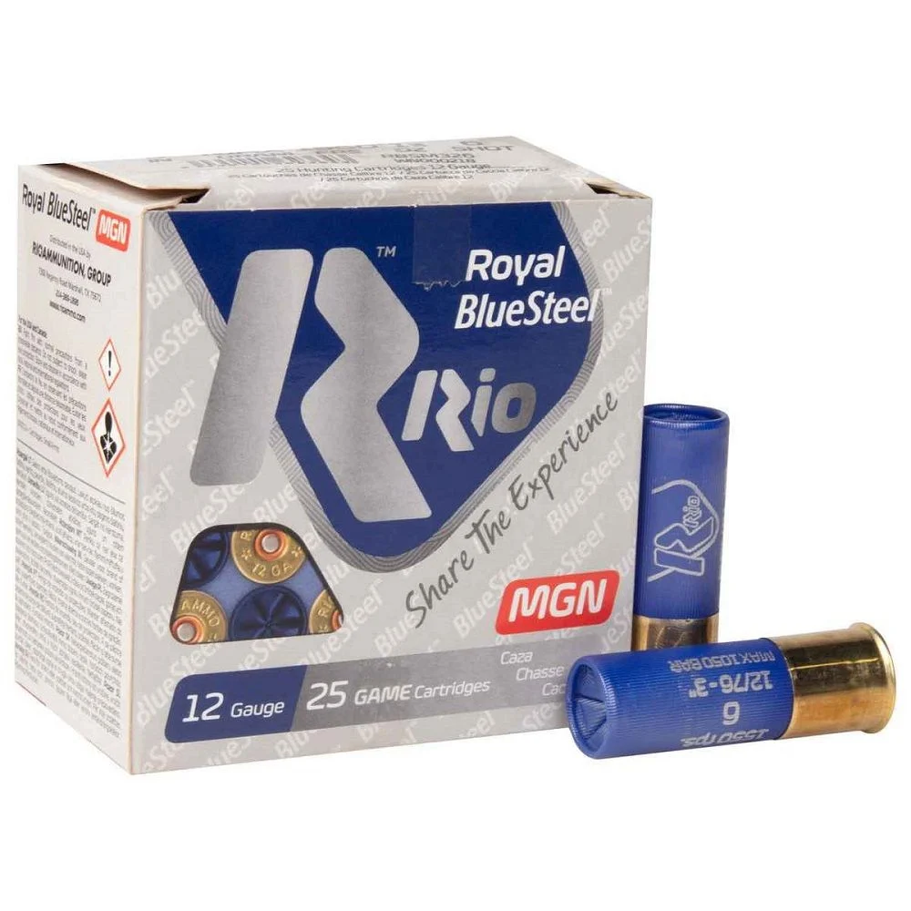 Blue Steel 12g 2.75" Max Dr 1 1/8oz #6 Shotgun Ammo - 25 Rounds - RBSM326