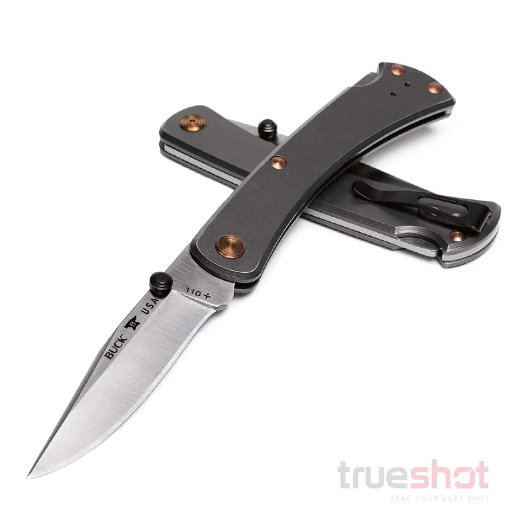 Buck - 110 Titanium Slim Pro TRX Lockback - Ti -Satin - 3.75"
