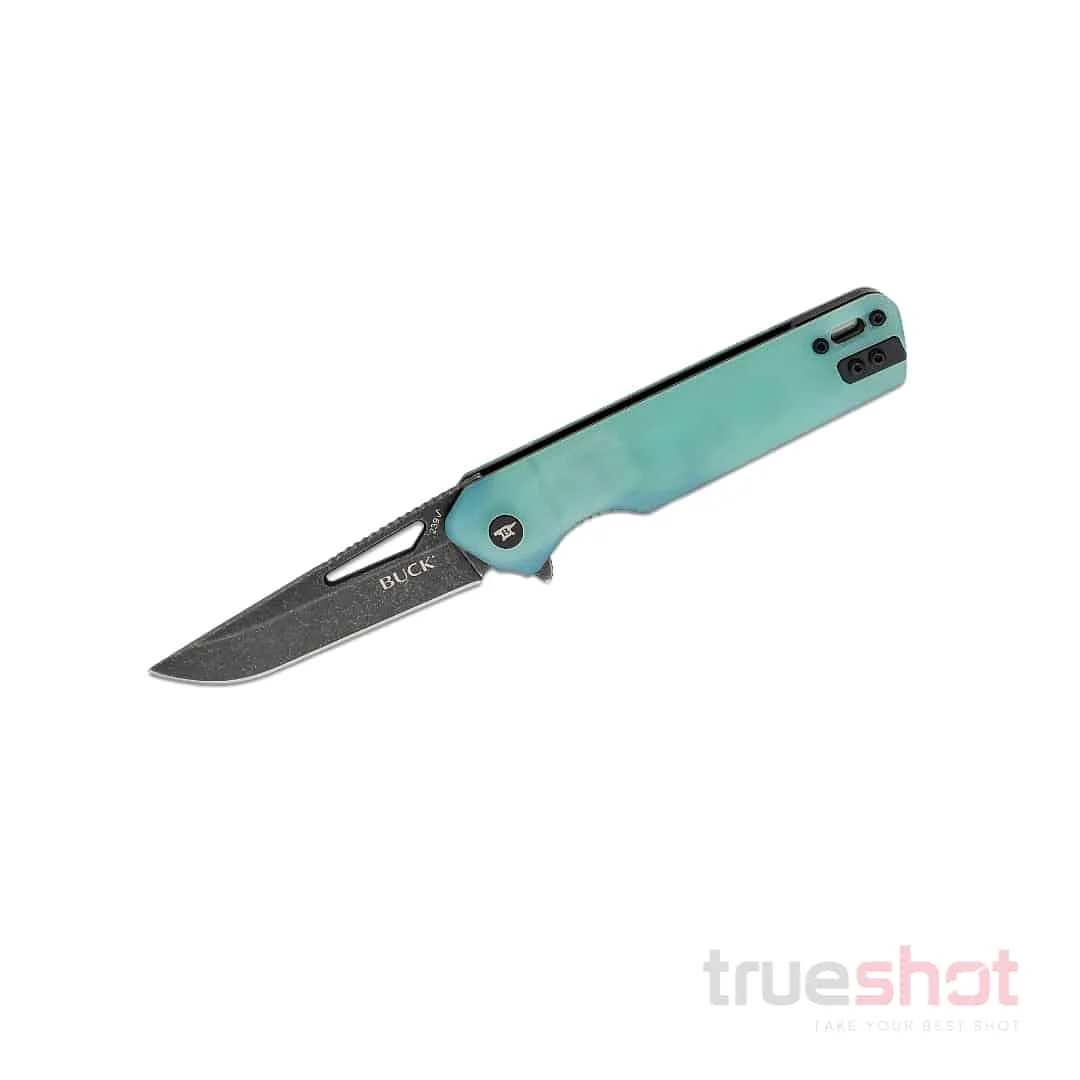 Buck - 239 Infusion - Jade - G-10 - Black Stonewash - 7Cr - 3.25"