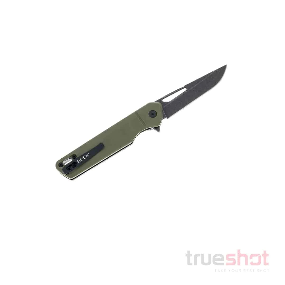 Buck - 239 Infusion - OD Green- G-10 - Black Stonewash - 7Cr - 3.25"