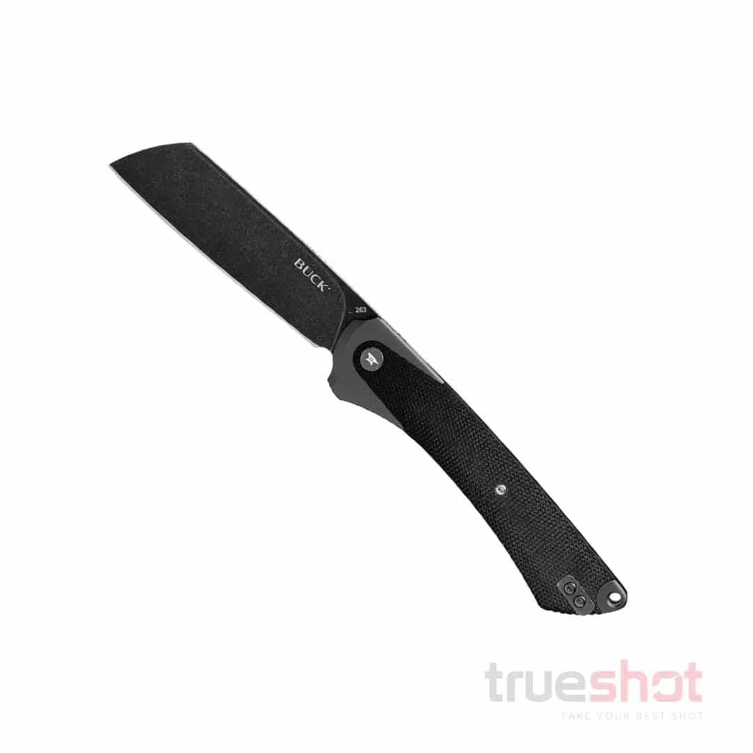 Buck - 263 HiLine XL - Black - Micarta - Black Stonewash - D2 - 3.75"