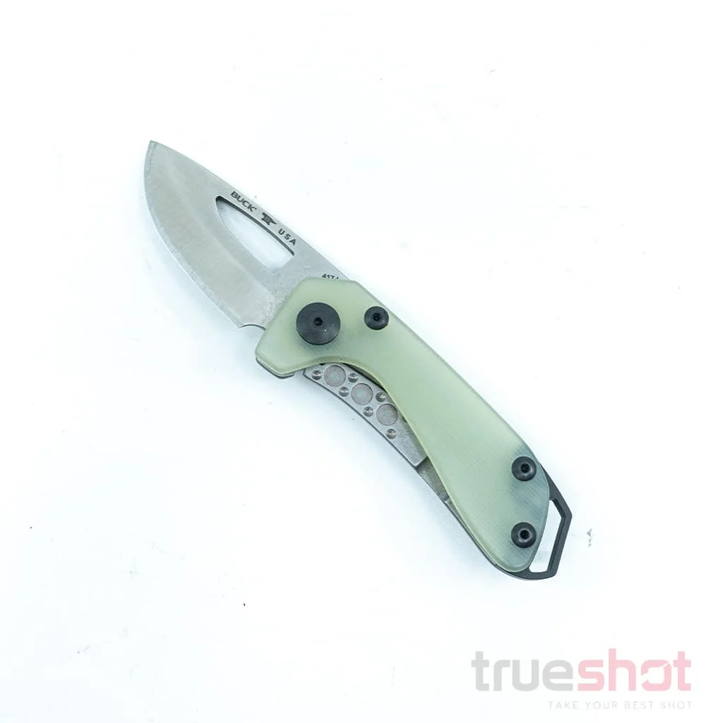 Buck - 417 Budgie - Jade G-10 - S35VN - Satin - 2.00"