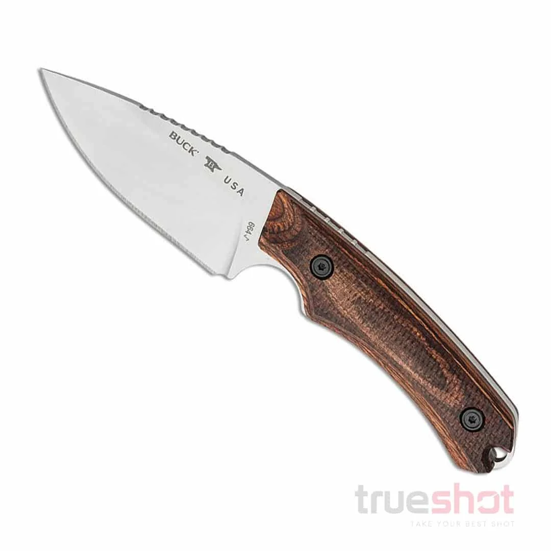 Buck- 664 Alpha Hunter-Fixed Blade Knife - Walnut - 3.6" - Satin