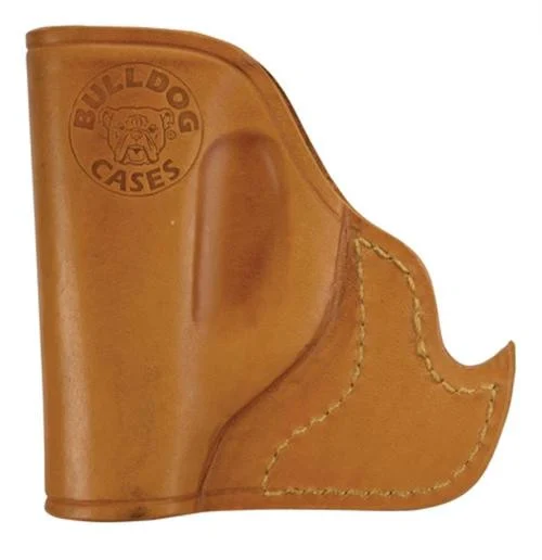 Bulldog Inside the Pocket Small Automatic Handgun Holster Leather Tan