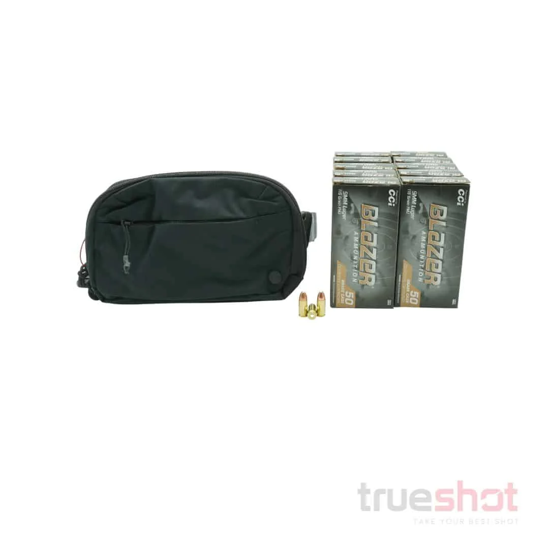 BUNDLE DEAL: Black Vertx Everyday Fanny Pack 2.0 and 500 Rounds of Ammo