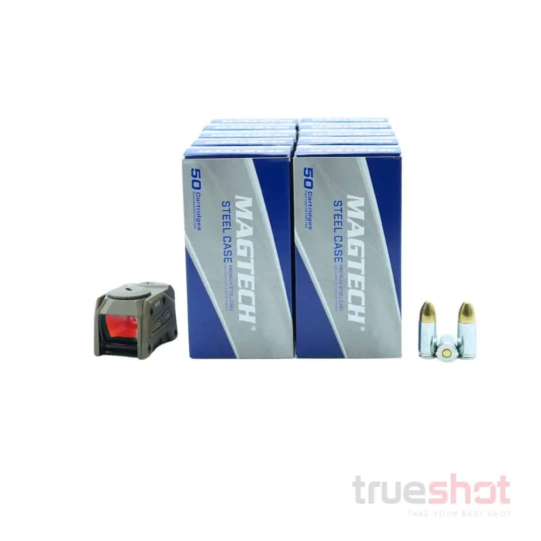 BUNDLE DEAL: FDE Steiner MPS Red Dot Pistol Sight and 500 Rounds of Ammo