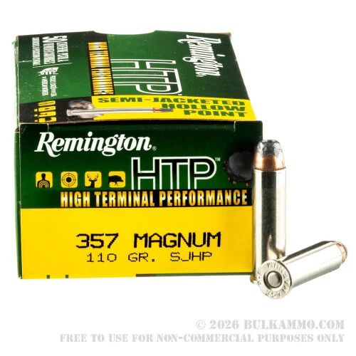 500Rounds of .357 Mag Ammo by Remington HTP - 110gr SJHP